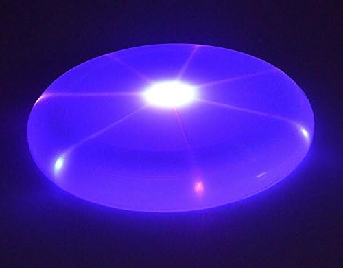 Waterproof Dog Training Frisbee Flying Saucer Flash Led Frisbee Flying Saucer for Pet Agility Jump Training, 3 Models (blue)
