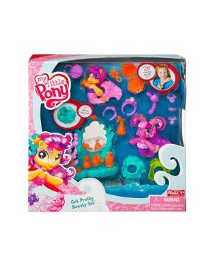 My Little Pony / Mon Petit Poney - Get Pretty Beauty Set / Salon de Beauté - Mermaid Ponys / Sirène - Cheerilee & Scootaloo - avec beaucoup d'accessoire