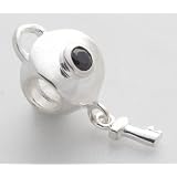 Pandora Trollbeads Fit 925 Sterling Silver Bead - Key to the Mystery Charm Bead Compatible with Pandora, Troll, Biagi, Chamilia Bracelets