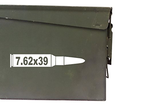 FGD 7.62x39 ammo box Label Set (bullet DECALS) Four decals included (Labels Only Ammo Can NOT Included)