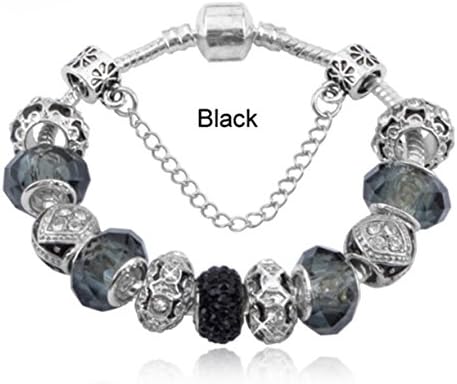New 925 Sterling Silver Field of Daisies Murano Glass European Charm Beads Fits pandora Style Bracelets