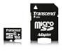 Transcend - Flash memory card ( microSDHC to SD adapter included ) - 16 GB - Class 6 - microSDHC