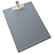 Aurora GB PROformance Styleboard, Clipboard with I-Clip Pen Holder, 8 1/2 x 11 Inch Size, Protrait Orientation, Charcoal, Mallory Embossed, Lava Gray Liner, Eco-Friendly, Recyclable, Made in USA (AUA09290)