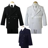 Boy Double Breasted Formal 5 Piece Dress Suit Set