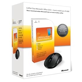 Office famille et petite entreprise 2010 (cl� d'activation seule) + souris
