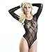 Angelina Long Sleeves, Lace Bodysuit (#70401Bow Tie, Black)