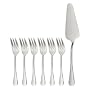 Premier Housewares Verona Ensemble pour g�teau 7 pi�ces : 6 fourchettes � dessert/1 pelle � tarte Acier inoxydable (Import Grande Bretagne)