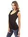 PattyBoutik Women's V Neck Sleeveless Elastic Hem Blouse