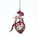 Oklahoma Sooners NCAA Striped Acrylic Football Snowman Ornament (2.75)