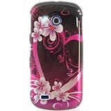 Hard Snap-on Shield With PINK FLOWERS LOVE HEART Design Faceplate Cover Sle ....