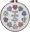 Dimensions Learn-A-Craft Home And Heart Stamped Cross Stitch Kit-6 Inch x6 Inch