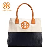 [TORY BURCH (トリーバーチ)] ツートーン ロゴ トートバッグ ブラック×ホワイト [並行輸入品]
