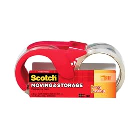 Scotch Long Lasting Moving and Storage Packaging Tape, 1.88 Inches x 38.2 yard, 2 rolls and 1 dispenser (3650S-2-1RD)