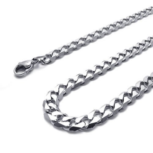 6mm KONOV Silver Stainless Steel Mens Necklace Chain 14-40
