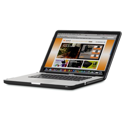 Speck Products MacBook Pro 17-Inch Aluminum Unibody/Black Keyboard See Through Satin Soft Touch Hard Shell Case (Black)