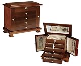 Walnut Jewelry Box w/ Lock and Key