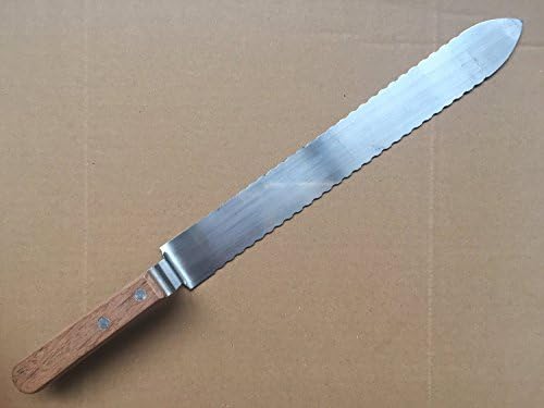 Beekeeping Uncapping 11 Inch Uncapping Serrated Knife Stainless Steel with Wood Handle (1)