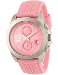 a_line Womens 80011-015-PN Aroha Chronograph Pink Dial Pink Silicone Watch