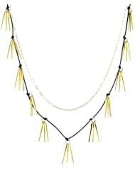 Mima "La Playa" Gold-Plated and Leather Gold-Filled Necklace
