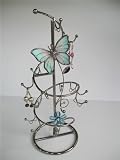 Jewelry Earring Holder Organizer with Enamel Butterfly