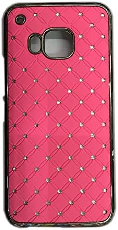PIZU Luxury Sparkling Stars Series Plating Bling Rhinestone PC Hard Case Cover for HTC ONE M9 Pink