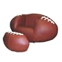 Ore International Football Vinyl Swivel Chair and Ottoman