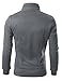 Doublju Men Trendy Skinny Fit Shoulder Point Zip Up Jacket CHARCOAL,(US-M)ASIA-L