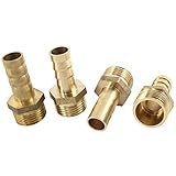 uxcell ホースバーブ　カプラー　クイック　ジョイント　4個入り 3/8PT - 10mm　圧縮　空気