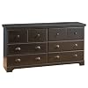 South Shore Furniture, Mountain Lodge Collection, 6 Drawer Double Dresser, Ebony