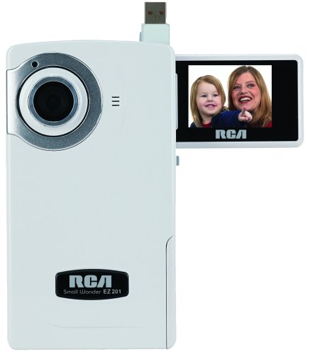 Cheap RCA EZ201 Small Wonder 60 Minute Point-and-Shoot Camcorder (White)