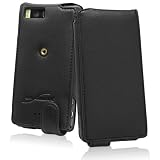 BoxWave Motorola Droid X2 Designio Leather Case - Premium Grade 100% Genuine Leather Wallet Style Flip Cover Case - Motorola Droid X2 Cases and Covers (Vertical Flip Cover)