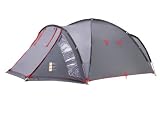 Picture of Gelert Colima 4TD Four Man Tent -  Frosted Grey/Hot Red
