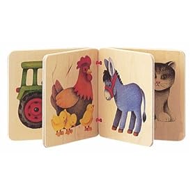 Farm Scene Wooden Picture Book