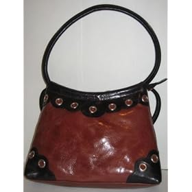 Ladies' Leather Handbag With Stylish Handle and Cell Phone Pocket