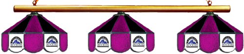 Colorado Rockies Pool Table Light - Stained Glass Shades