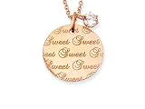 me. メッセージネックレス 95-0193 PinkGoldコーティングの画像