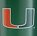 BlenderBottle Classic NCAA Collegiate Shaker Bottle, University of Miami - Green/Orange, 28-Ounce