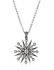 Colette Steckel "Galaxia" 18k Gold White Starburst Pendant Necklace with Chain