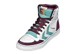 New Women's Stadil Hi Leather White Shoe with Mauve and Green Accents by Hummel