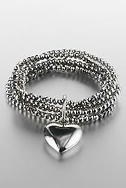 Per Una Assorted Bead Heart Charm Barcelet