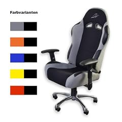 B�rostuhl Racing Look silbergrau/schwarz