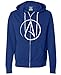 Dolphin Shirt Co Atheist Symbol Zip-Up Sweatshirt Hoodie Asst Colors