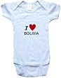 I LOVE BOLIVIA - BOLIVIA BABY - Country Series - White, Blue or Pink Onesie / Baby T-shirt