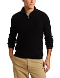 Alex Stevens Mens Ribbed Quarter Zip Mock Neck Sweater