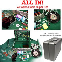 Trademark Poker All In- The 4 Casino Game Super Set