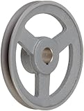 TB Woods AK6478 FHP Bored-to-size V-Belt Sheave, A Belt Section, 1 Groove, 7/8" Bore, Cast Iron, 6.25" OD, 4000 max rpm