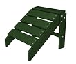 Recycled Sea Breeze Outdoor Patio Adirondack Ottoman - Forest Green