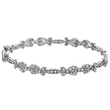 Diamond Vintage Tennis Bracelet 1 Carat (ctw) in 10K White Gold