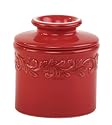 Butter Bell Crock, Antique Rouge Red
