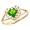 10k Gold Heart Synthetic Peridot august Birthstone Ring